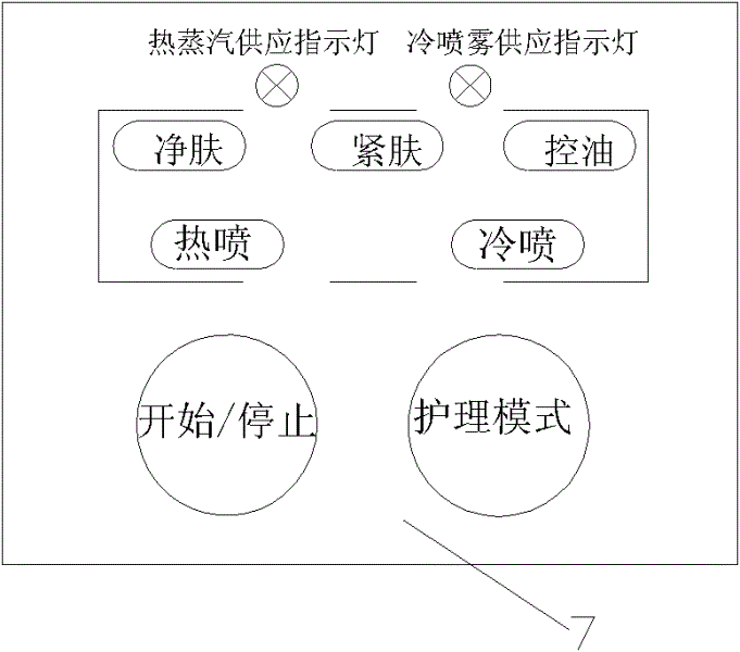 Ion steam cosmetic instrument and control method thereof