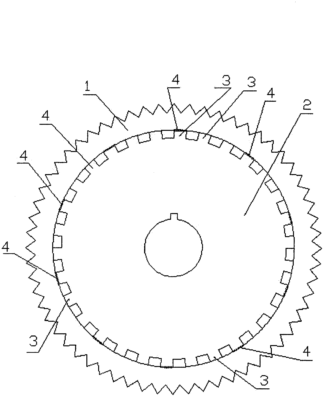 Structure of disc saw sheet