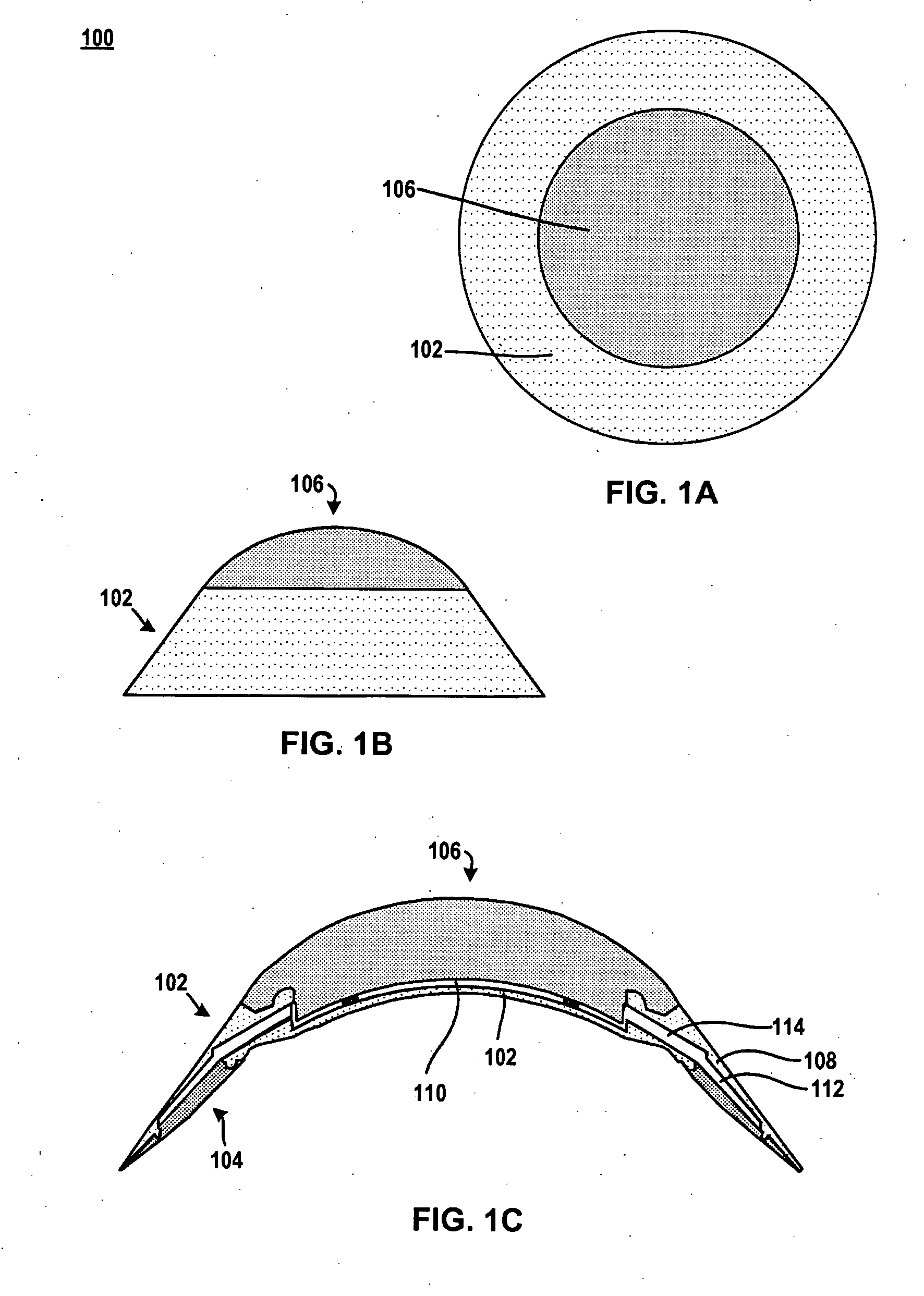 Multicomponent optical device having a space