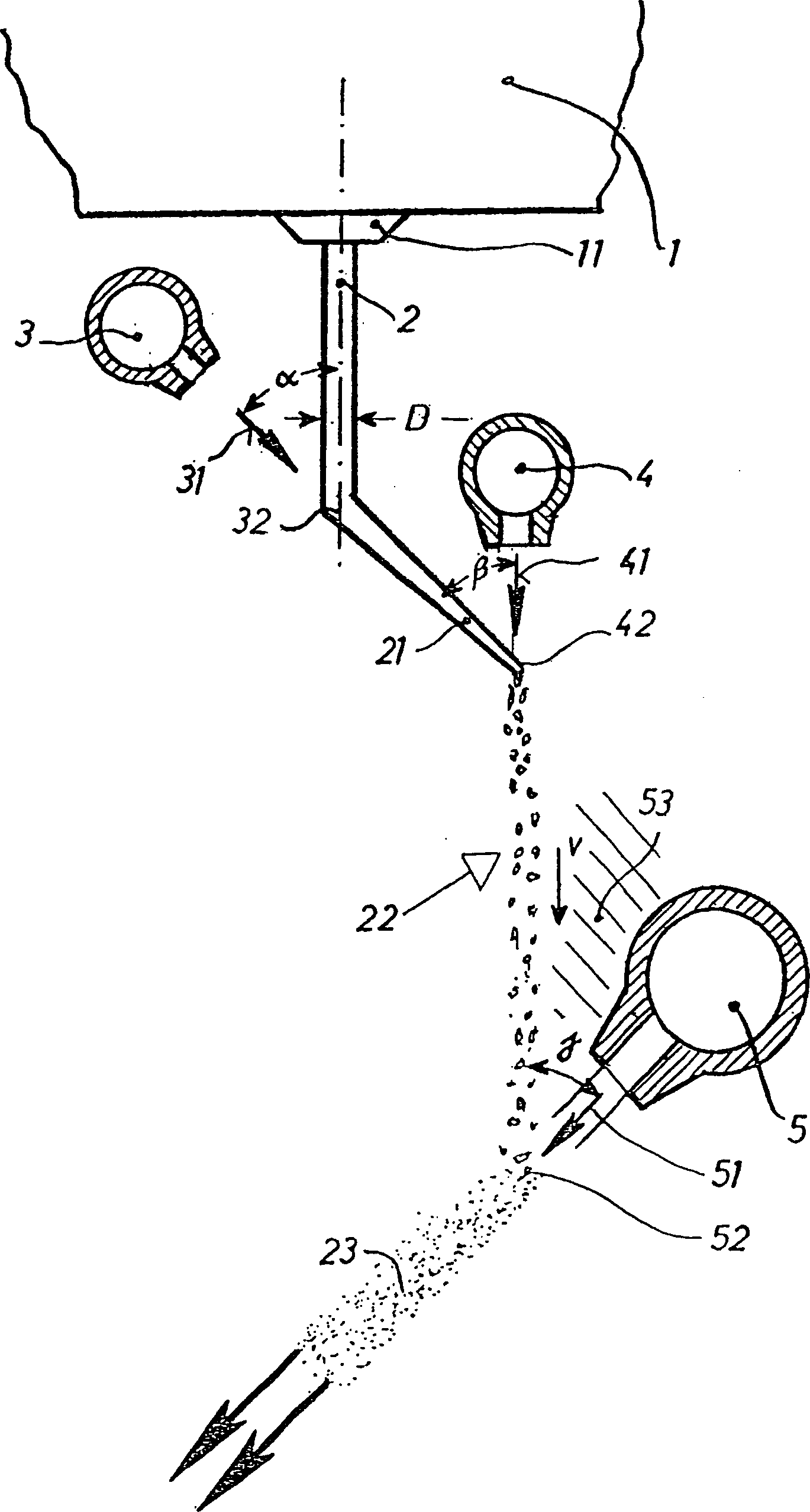 Method for producting metallic powders consisting of irregular particles