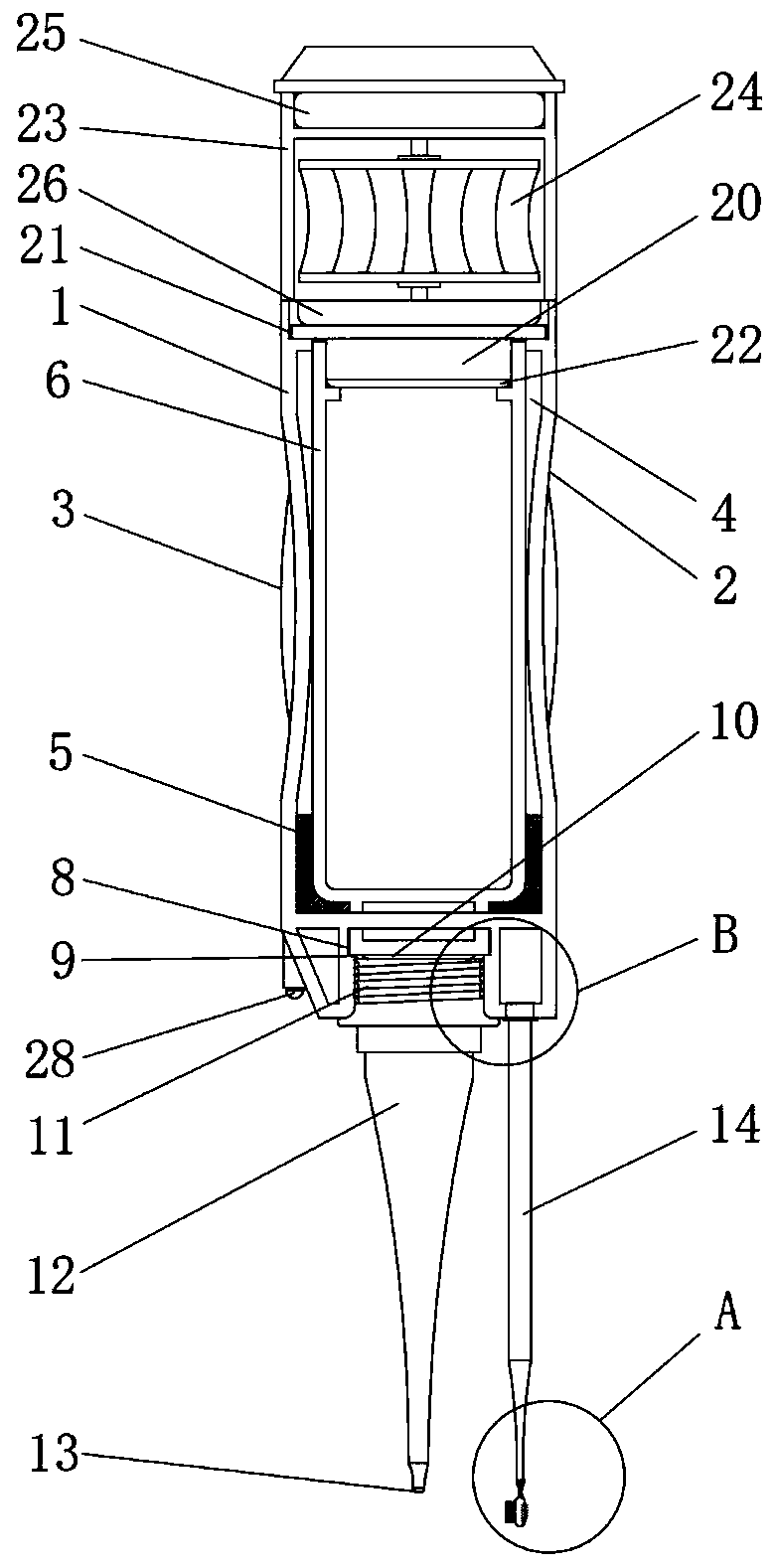 A kind of gout crystal clearing device