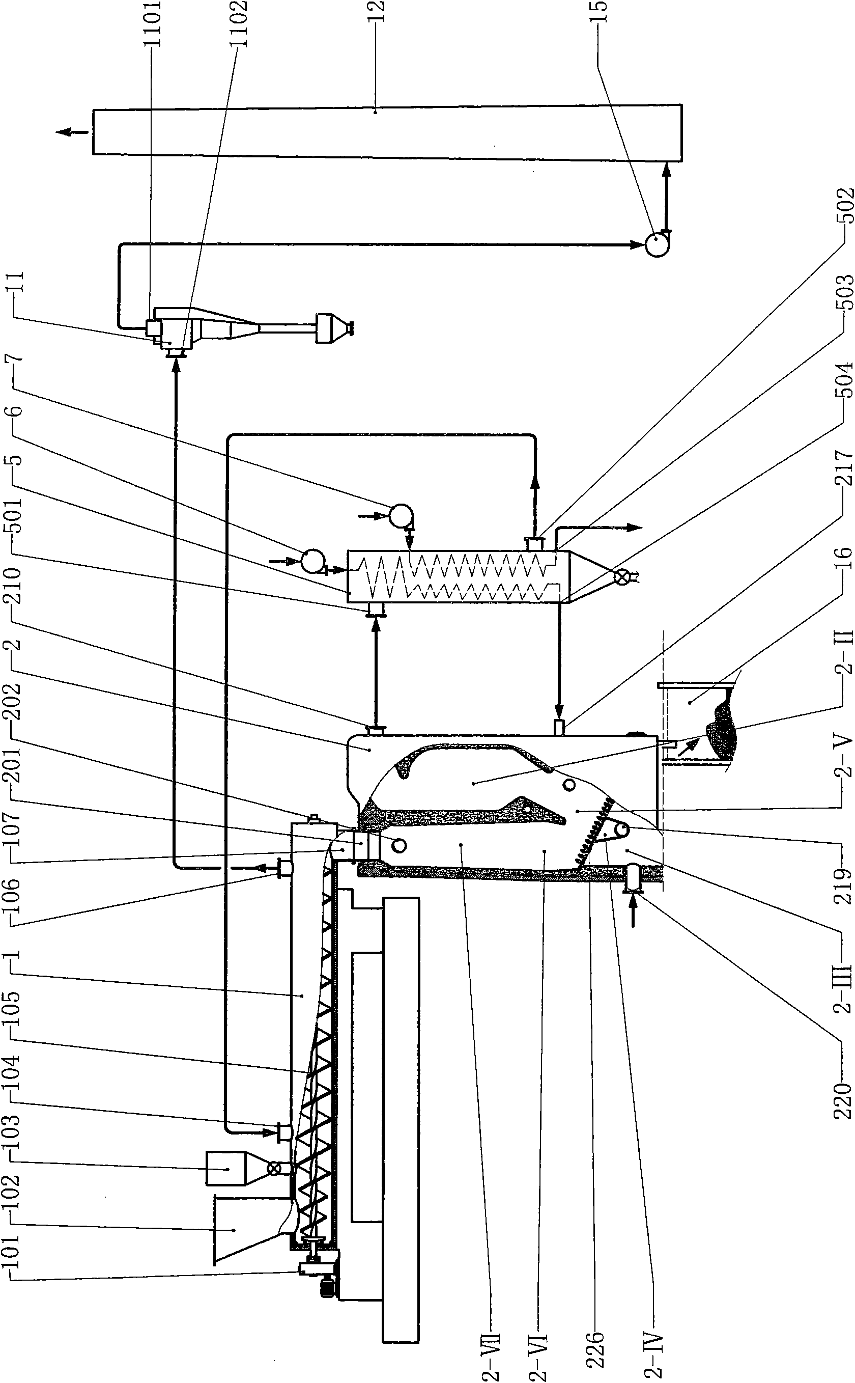 Clean incineration system of refuse and organic wastes and device thereof