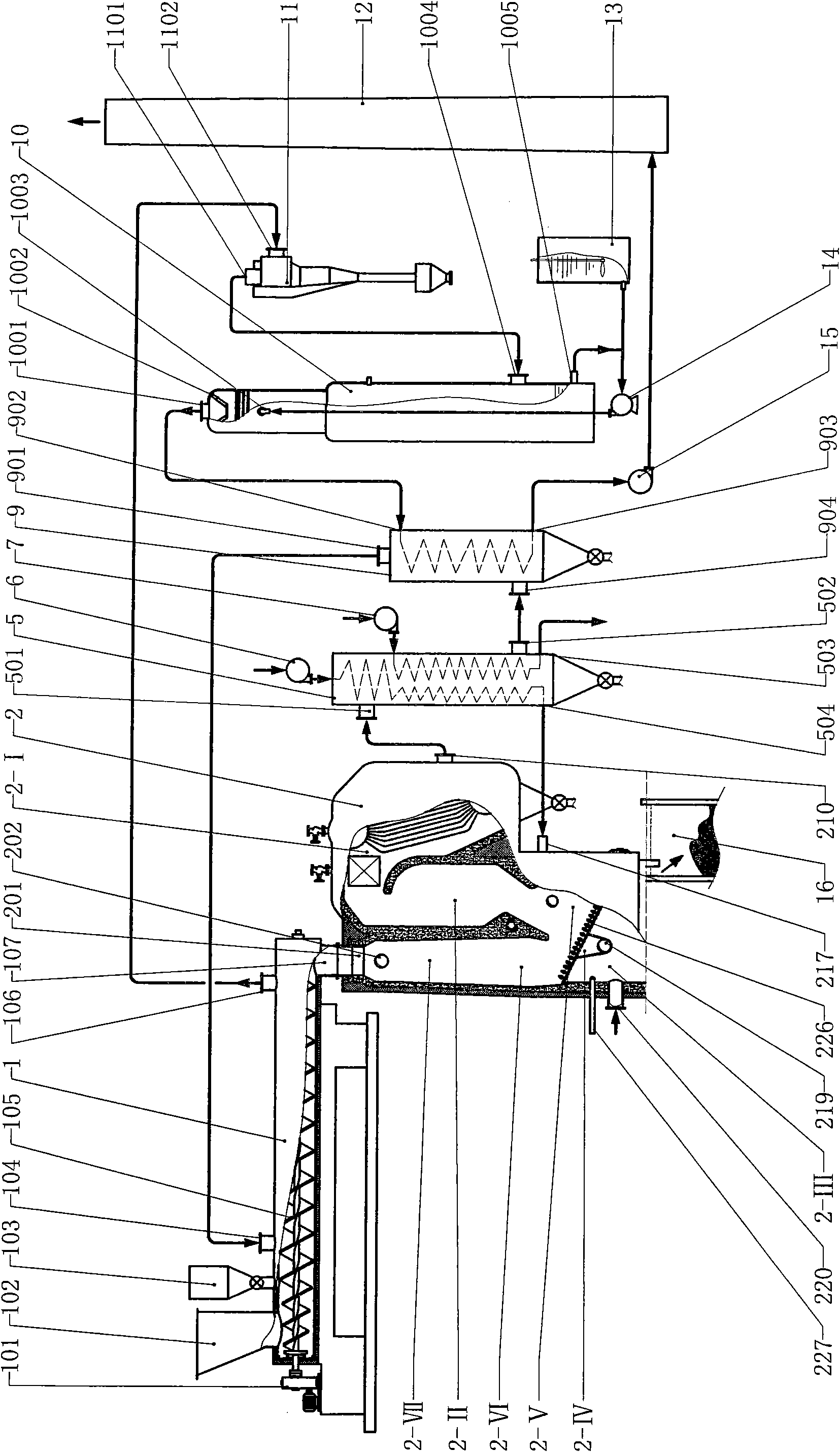 Clean incineration system of refuse and organic wastes and device thereof