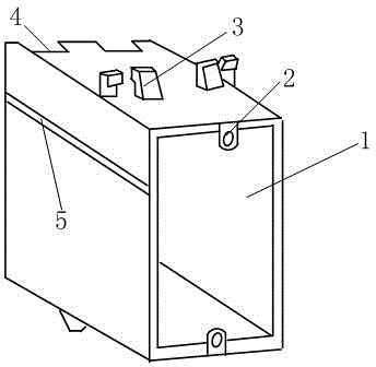 Wall body pre-buried junction box for wood house