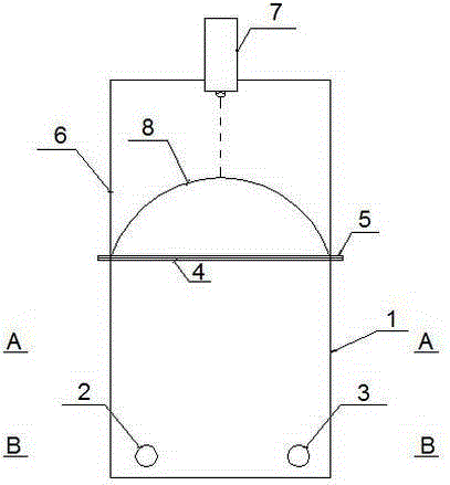 Geomembrane bloating deformation mechanical test apparatus with laser ranging