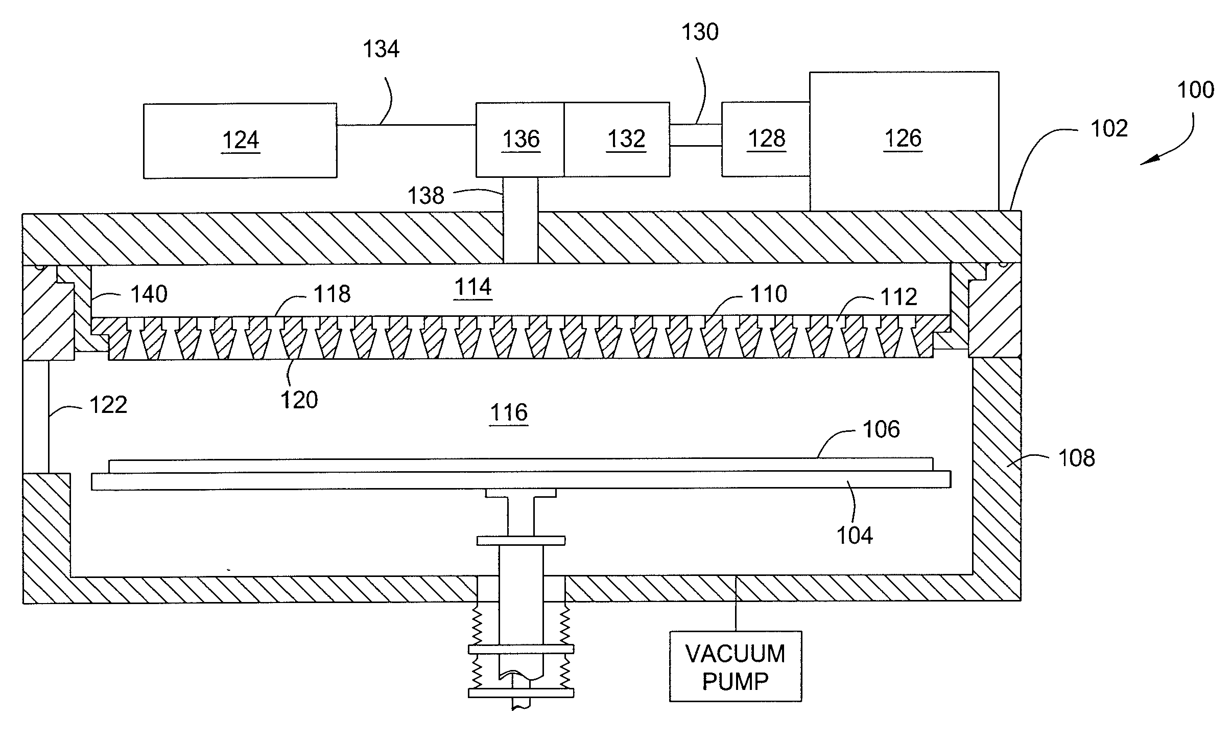 RF choke for gas delivery to an RF driven electrode in a plasma processing apparatus