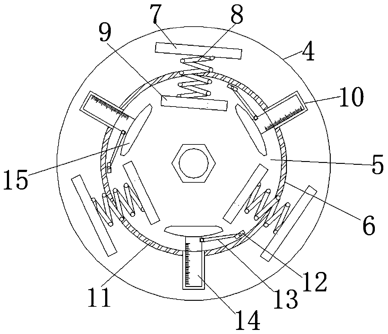 Closing-in device for fastener