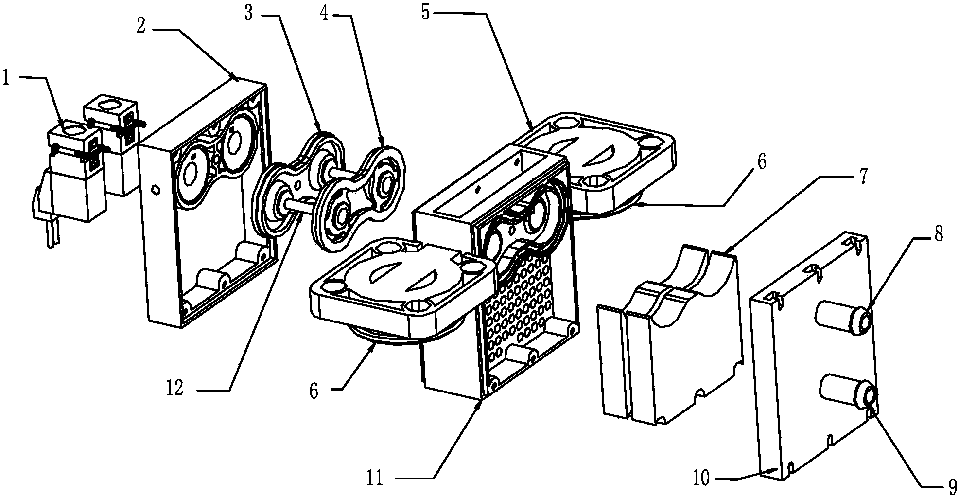 Highly integrated air intake and nitrogen exhaust system for the upper cover of the adsorption tower of the oxygen generator