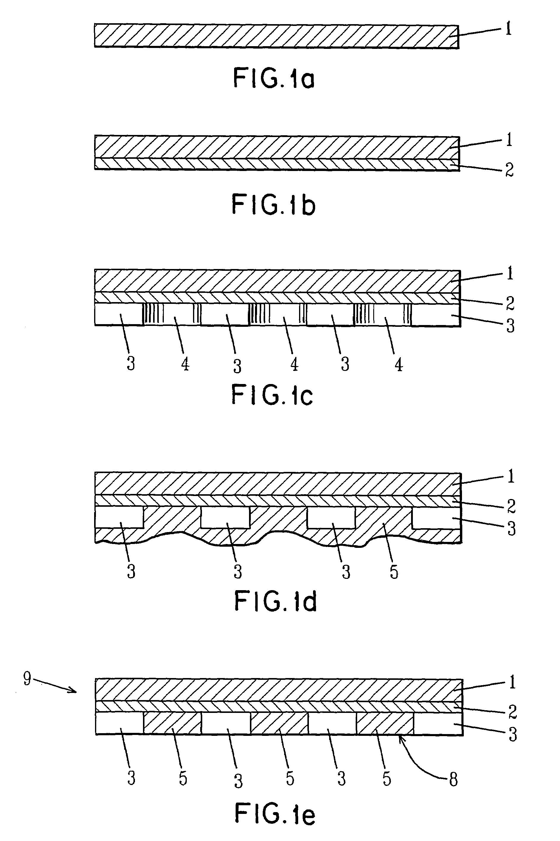 Structure having flush circuit features and method of making