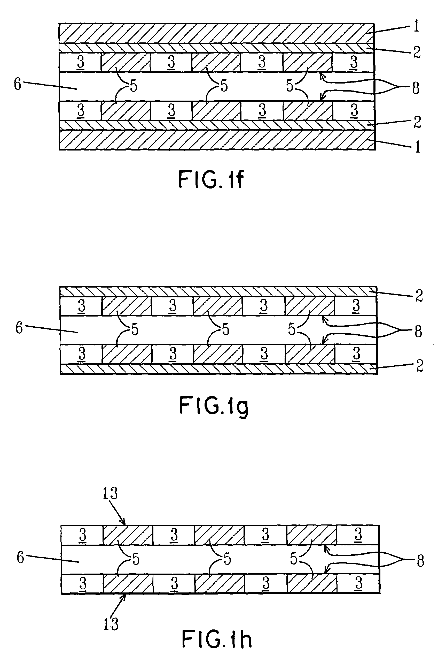 Structure having flush circuit features and method of making