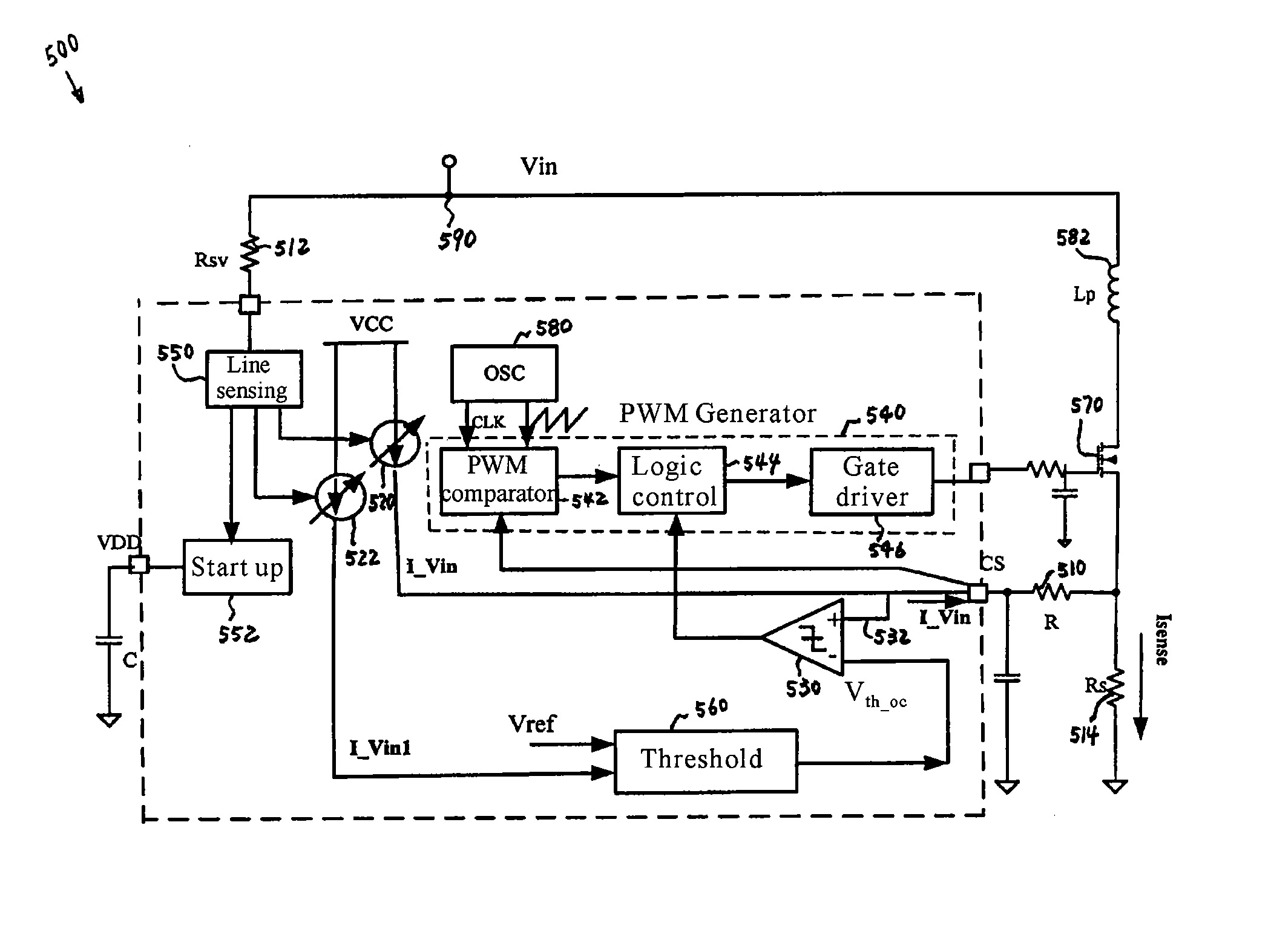 System and method providing over current and over power protection for power converter