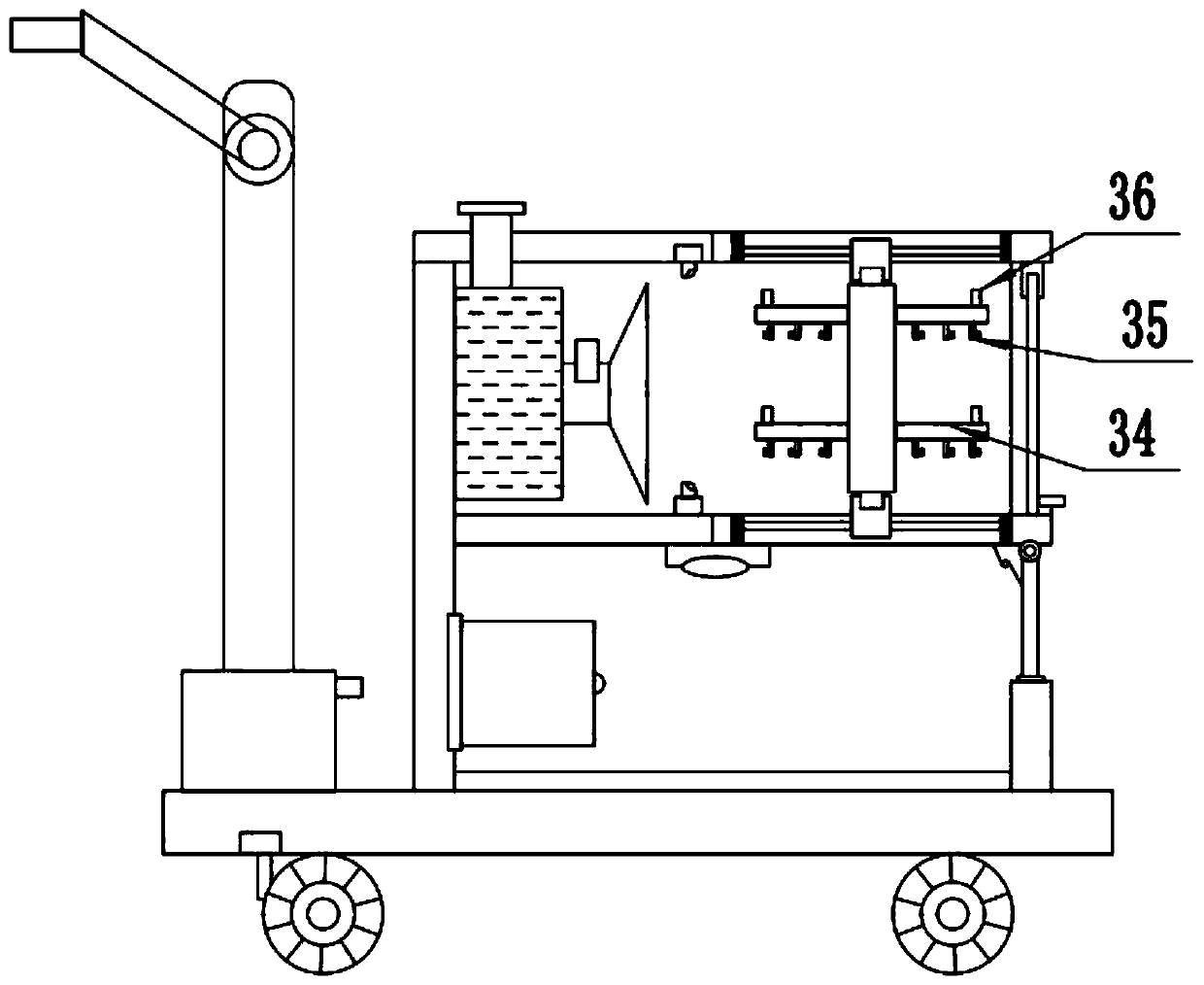 Handcart for infectious disease department