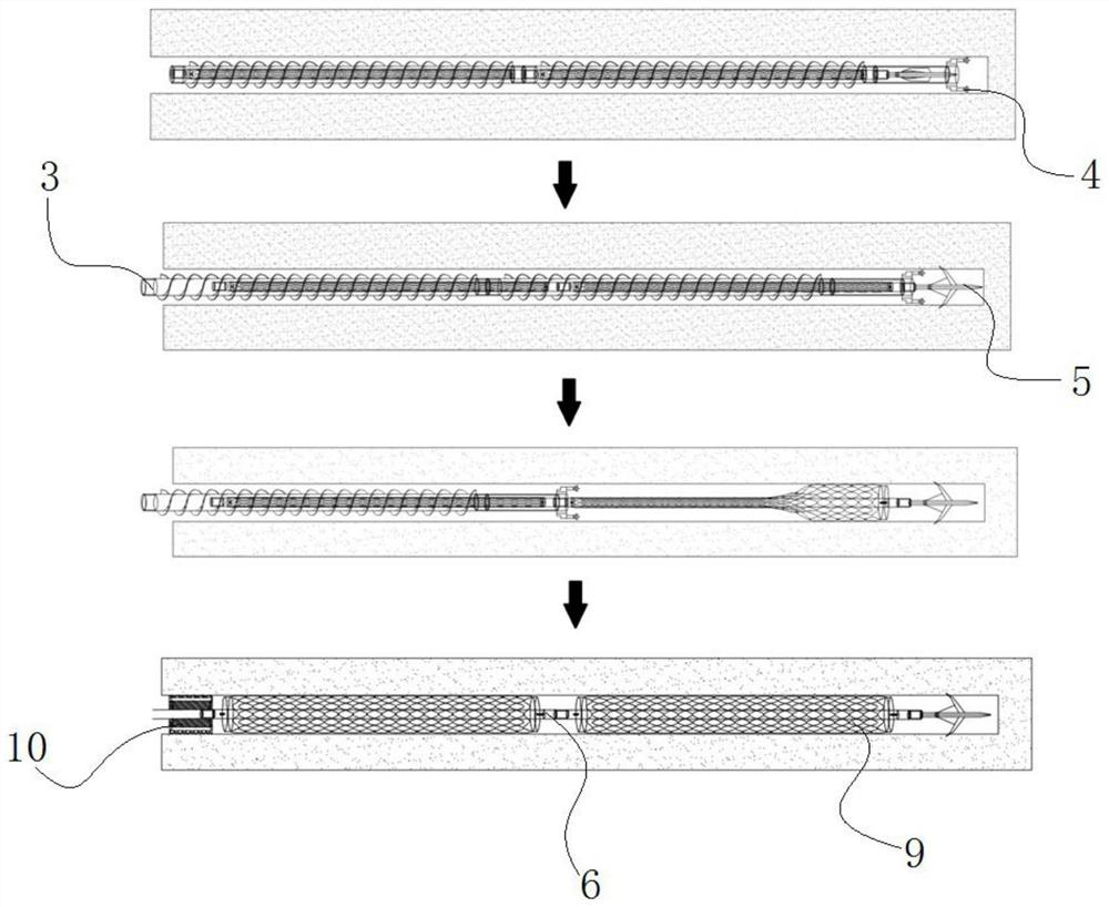 Drilling and protecting integrated method for directional long drill hole