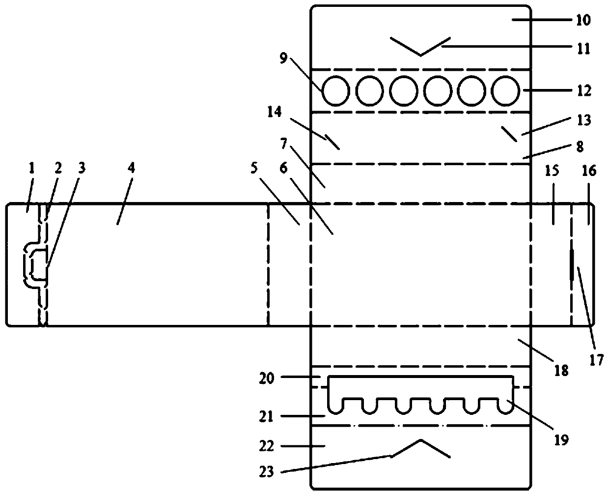 Deformable packing box for transporting, exhibiting and selling columnar articles