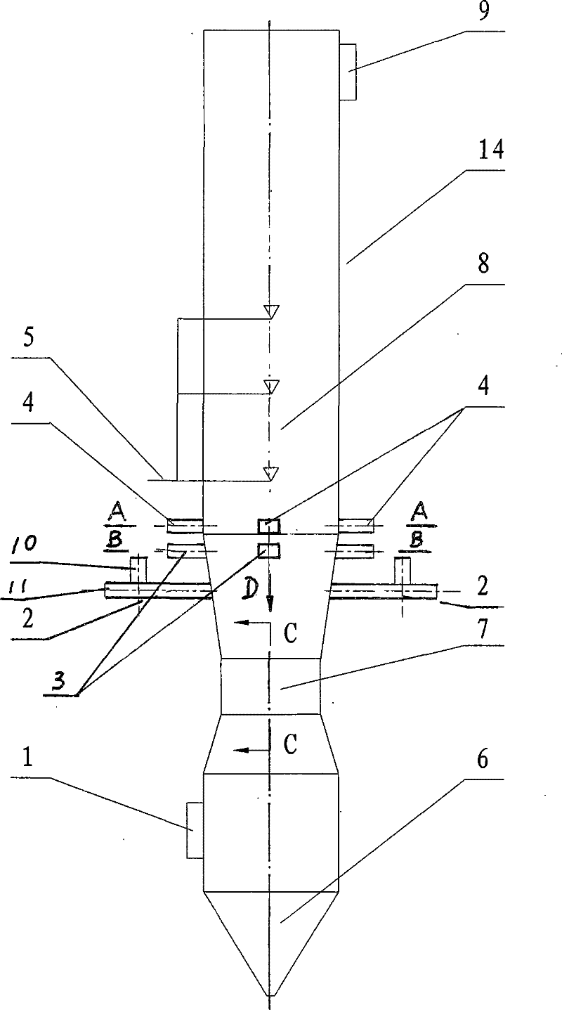 Circulating fluid bed flue gas desulfurization tower