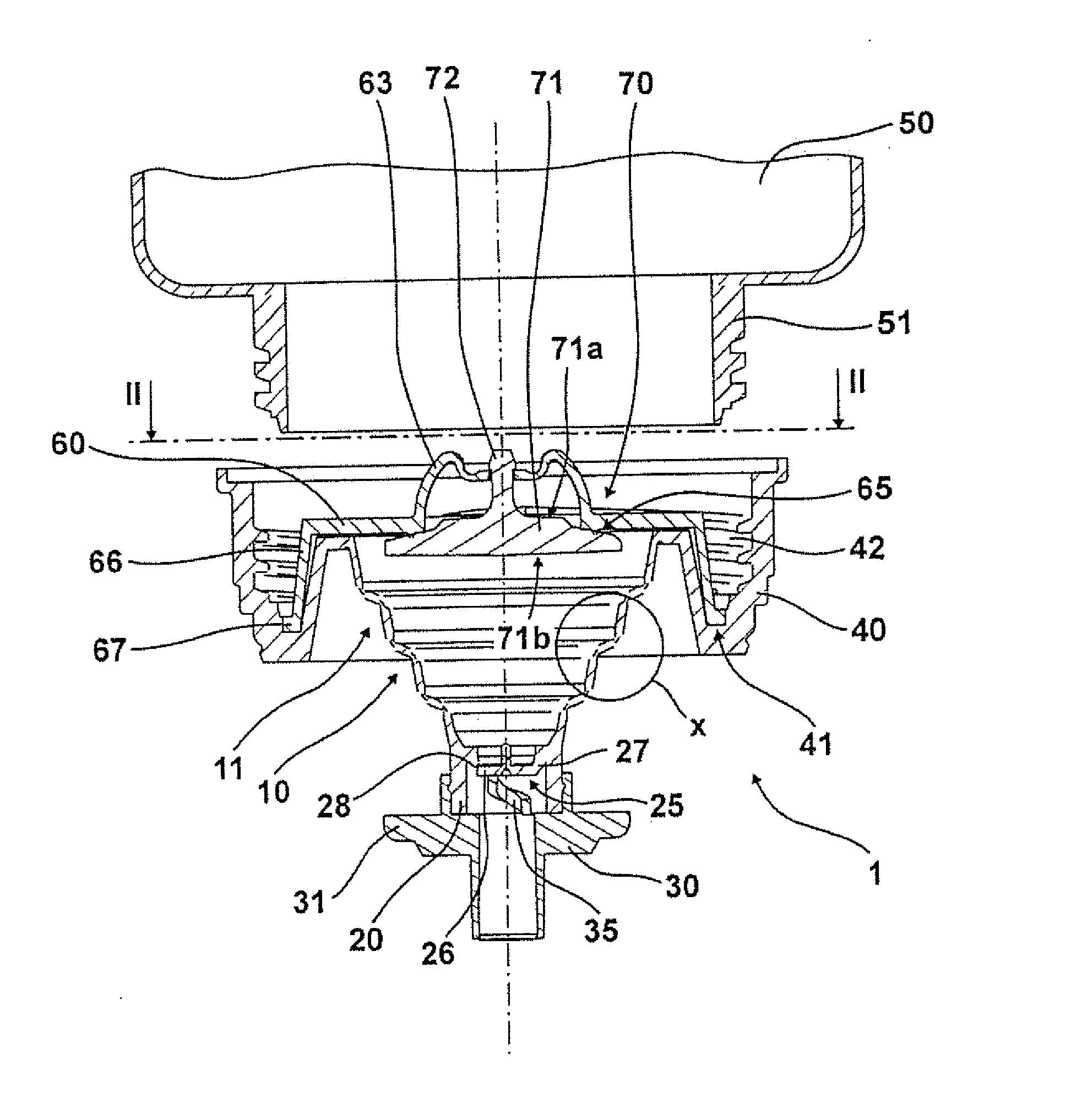 Pump device for a container for liquid, pasty or foamable cleansing and skin care preparations