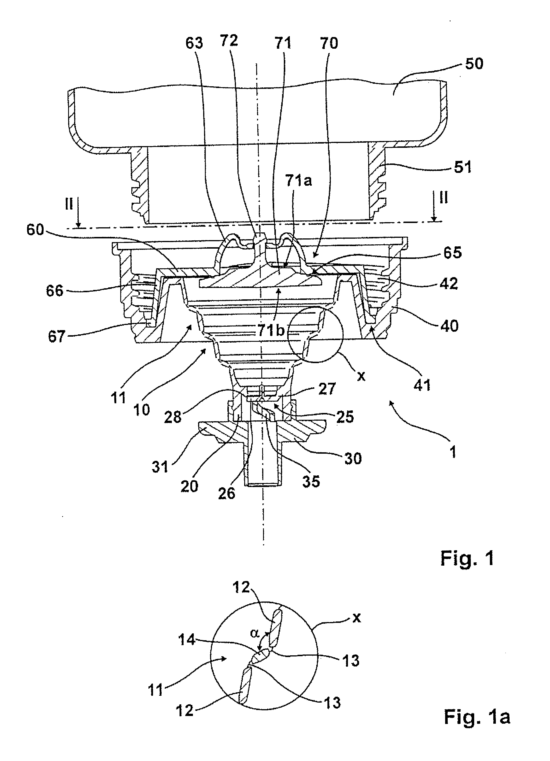 Pump device for a container for liquid, pasty or foamable cleansing and skin care preparations