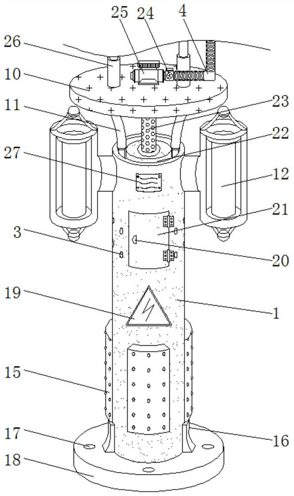 Anti-shielding type solar LED lawn lamp