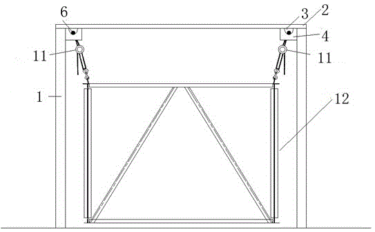 High-altitude sliding hoisting device of corridor truss of mountain and implementing method of high-altitude sliding hoisting device