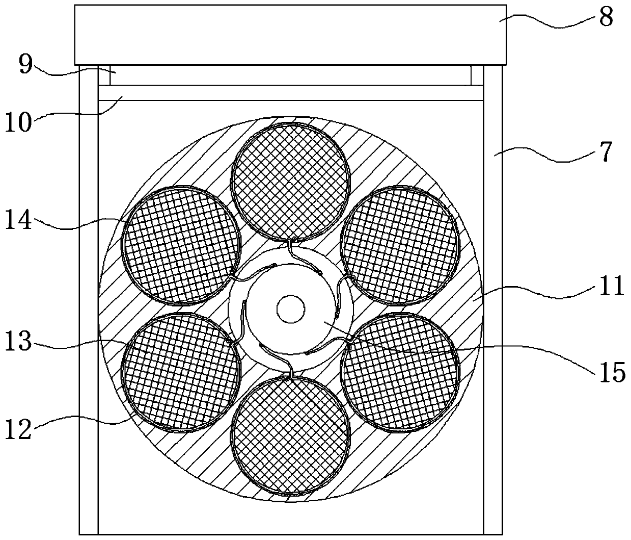 Efficient laver drying device based on gas flow velocity negative pressure