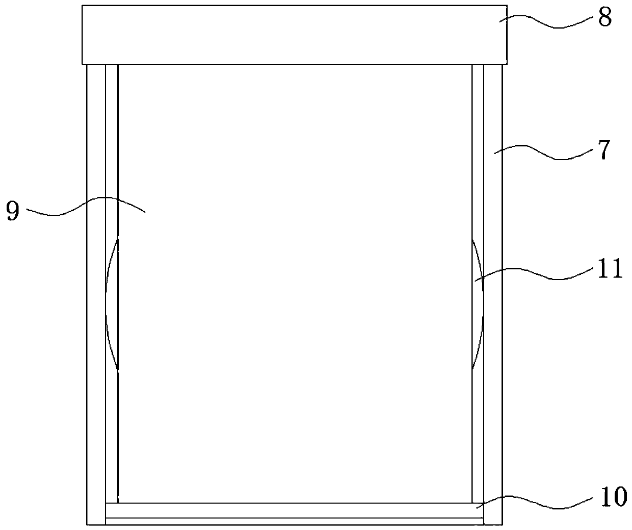 Efficient laver drying device based on gas flow velocity negative pressure