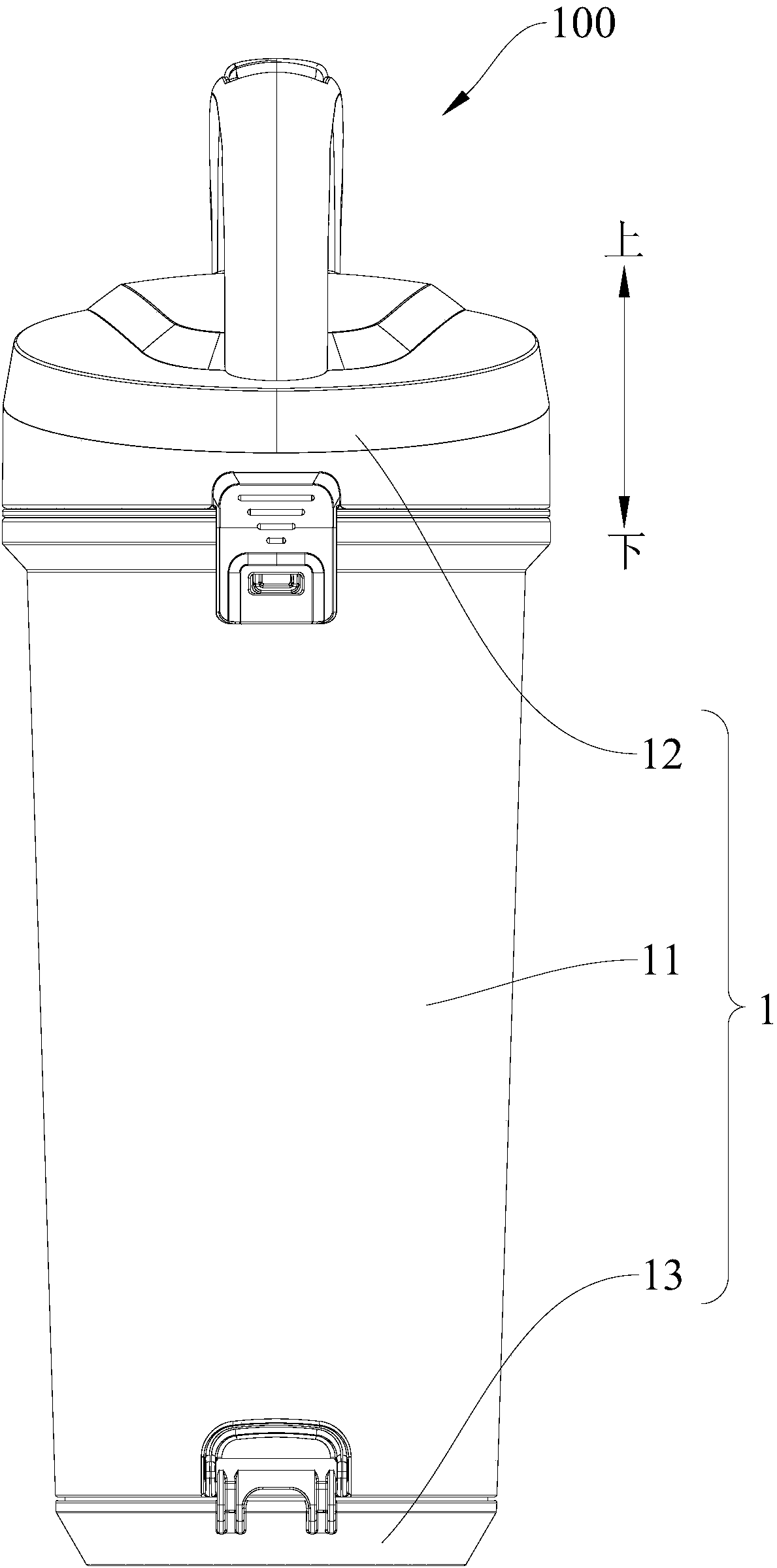 Dust cup and dust collector provided with dust cup