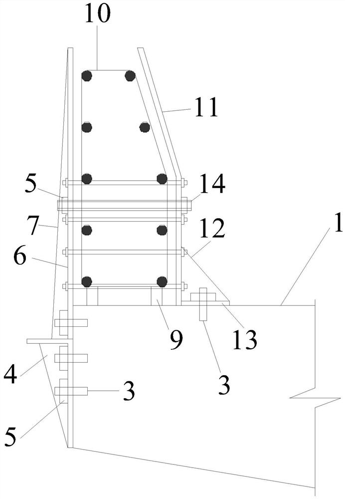 Construction method of cast-in-place concrete guardrail