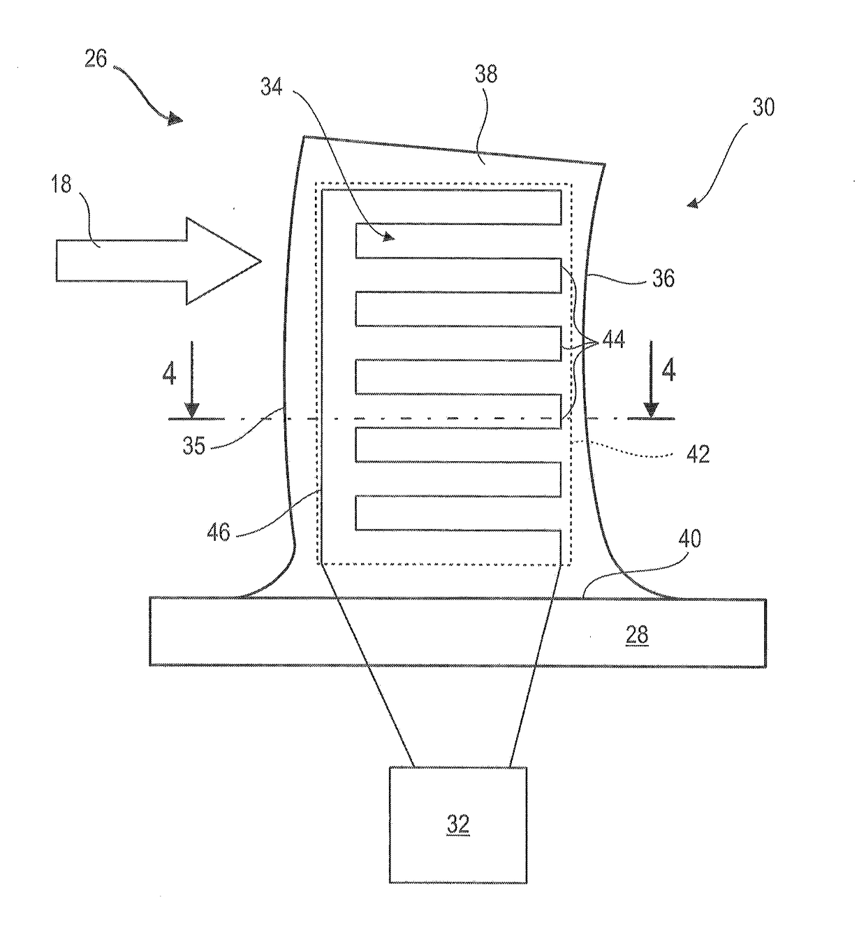 Axial Turbine Engine Compressor De-Icing Blade