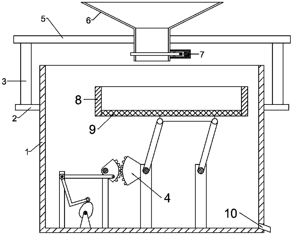 Vegetable seed particle impurity-removing equipment with intermittent feeding function for agricultural production