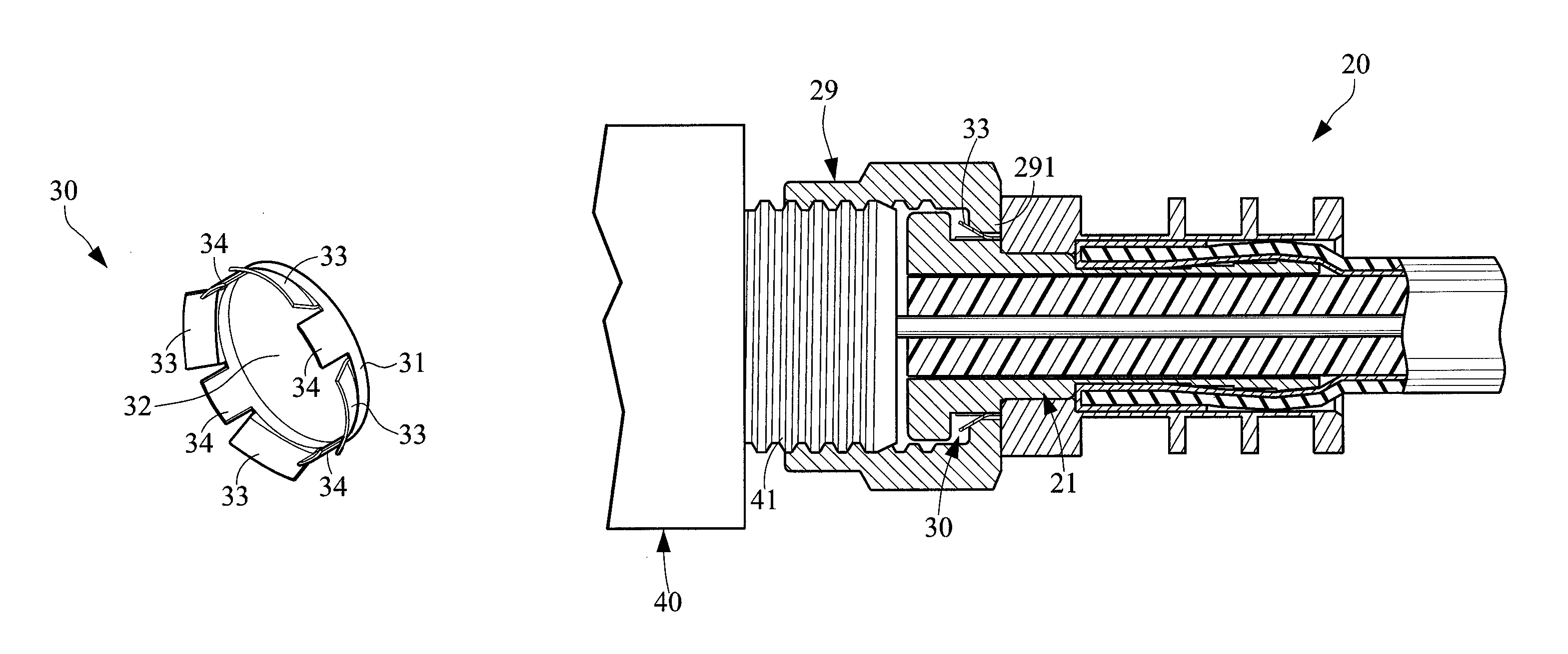 Coaxial cable connector