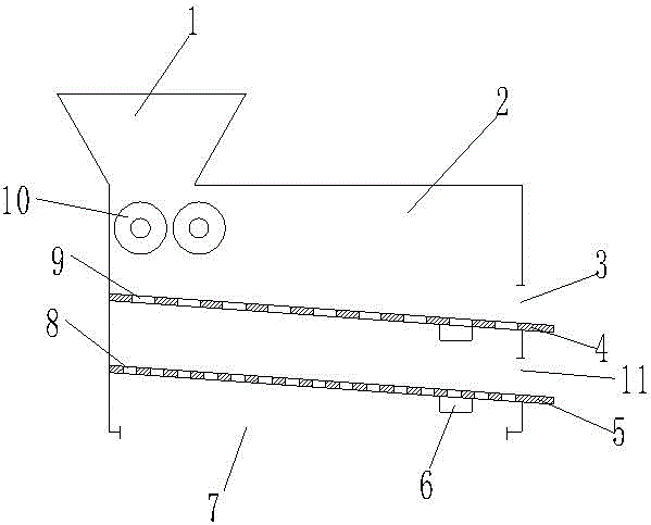 Vibration separation shell breaking machine