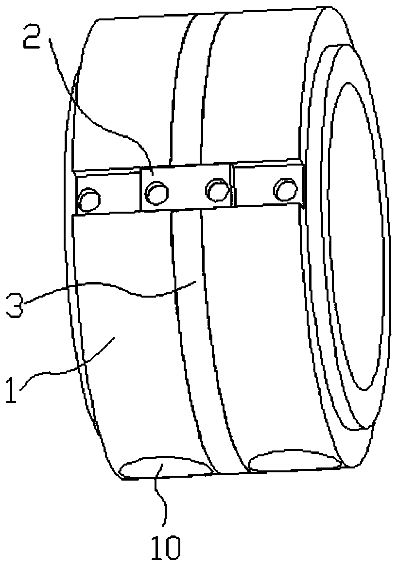 Single-circulation ball nut body capable of being spliced