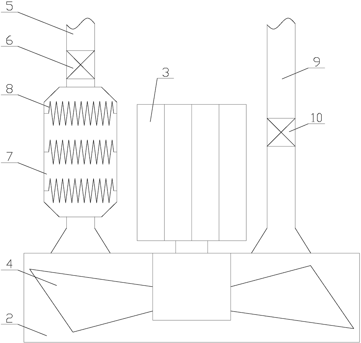 Ventilation device with heating and air purifying functions