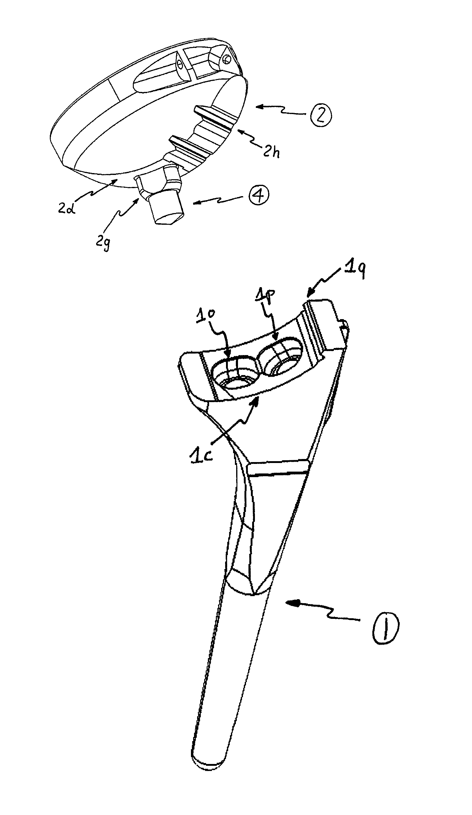 Method of shoulder arthroplasty with adjustable angle of inclination