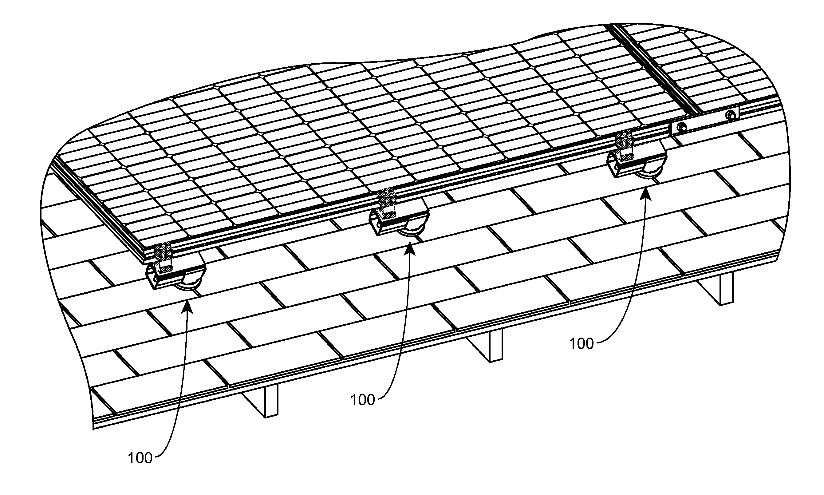 Wedge spring clip mounting system for photovoltaic modules