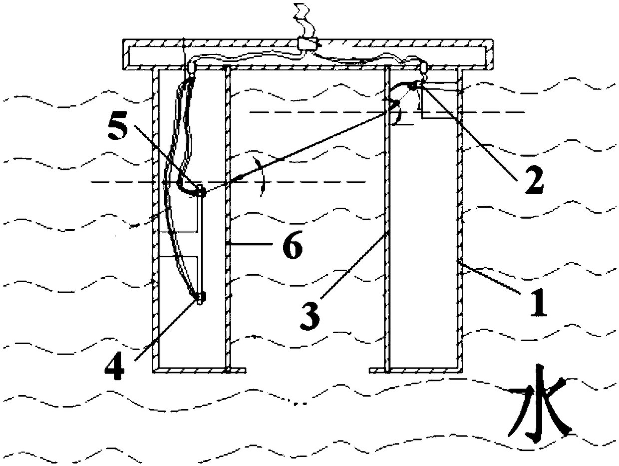 Photorefractive water entry detection device