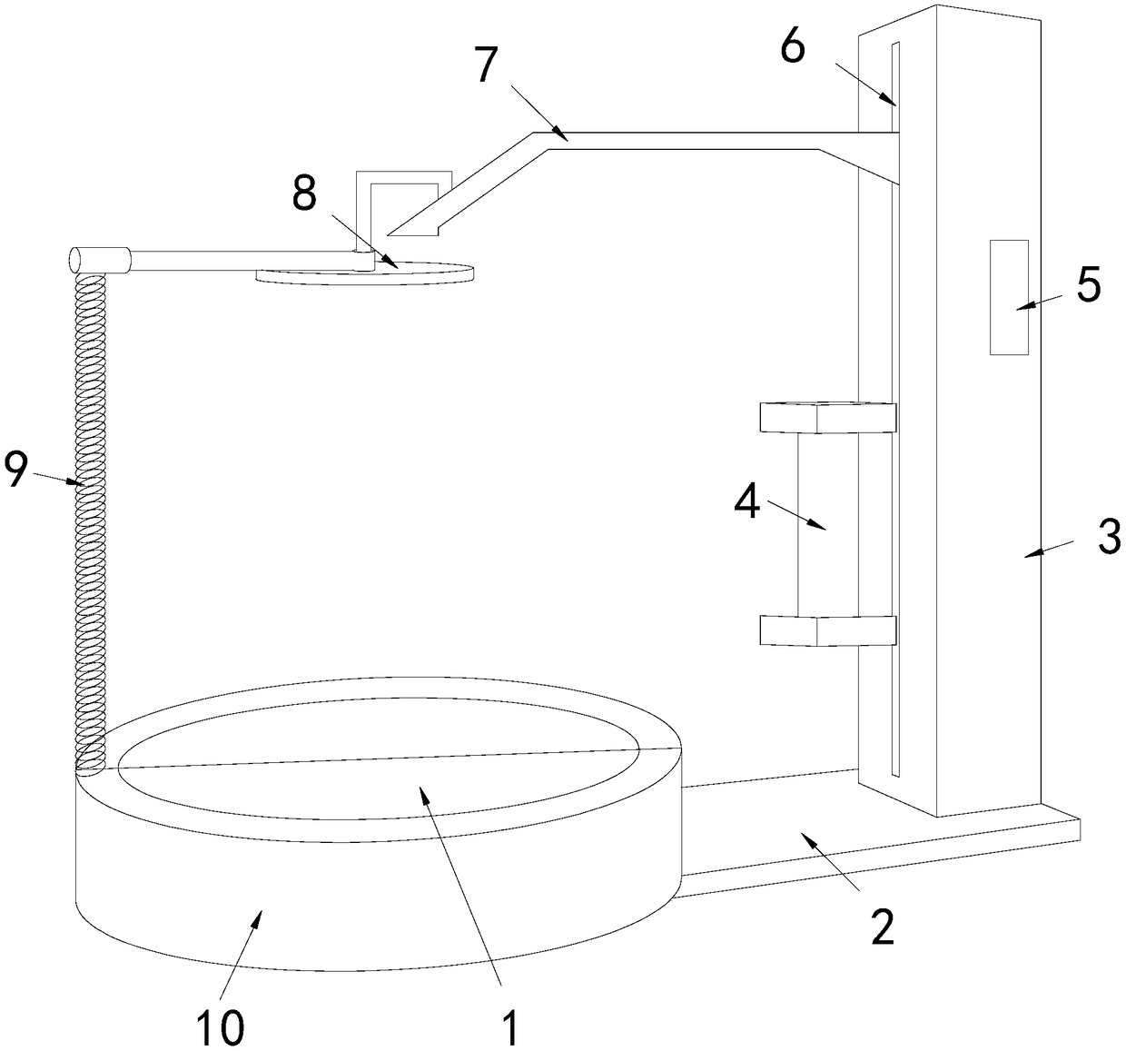 Reversing dust inhibiting type coiling machine