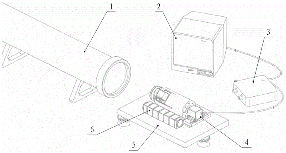 A device and method for determining the parallelism of the optical axis of a continuous zoom TV