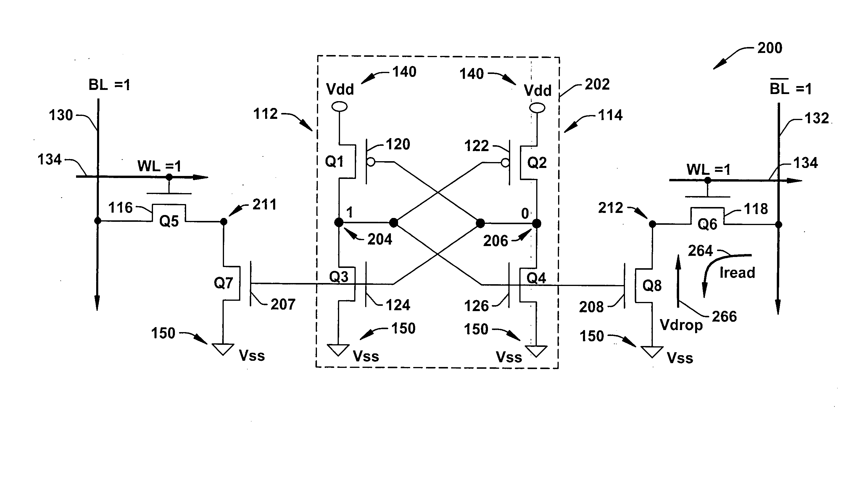 SRAM cell with independent static noise margin, trip voltage, and read current optimization