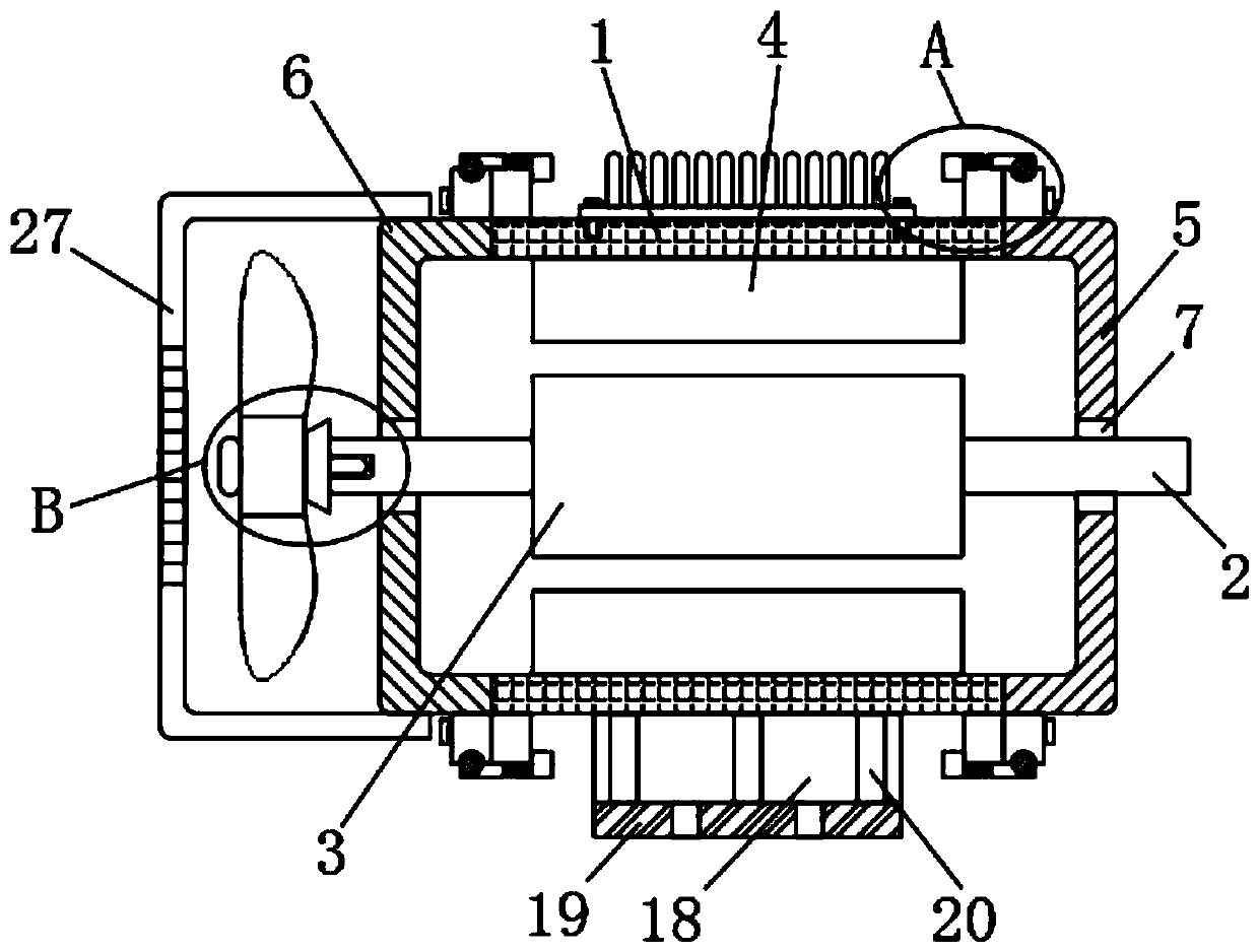 Endocytic shaft-hole connection type explosion-proof three-phase asynchronous motor