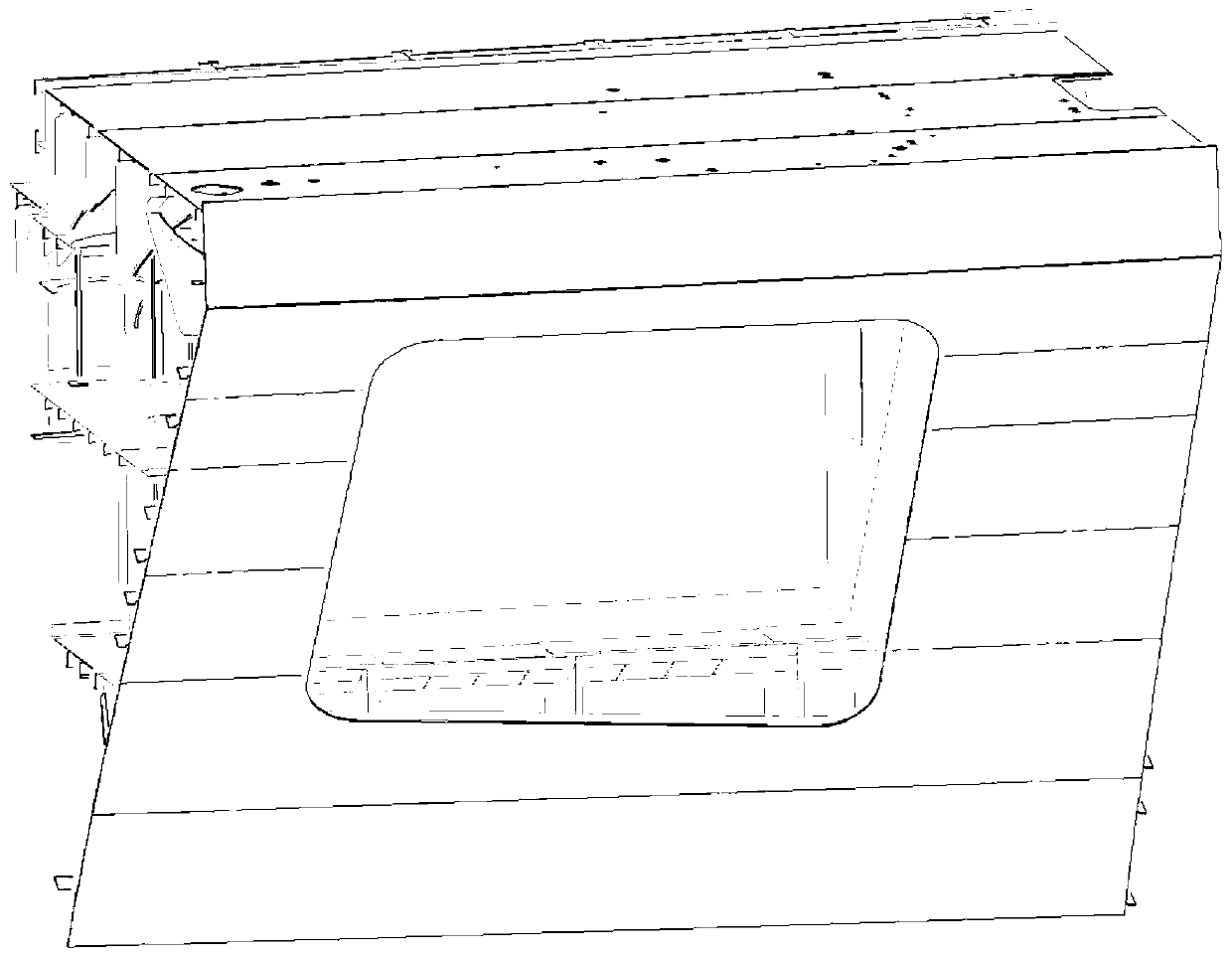 Ship side door section preassembling method