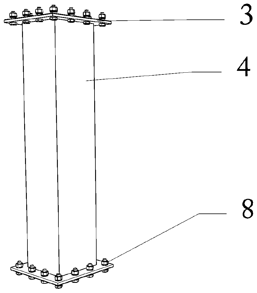 Detachable and replaceable reinforced concrete column-column connecting structure and method based on flange connection