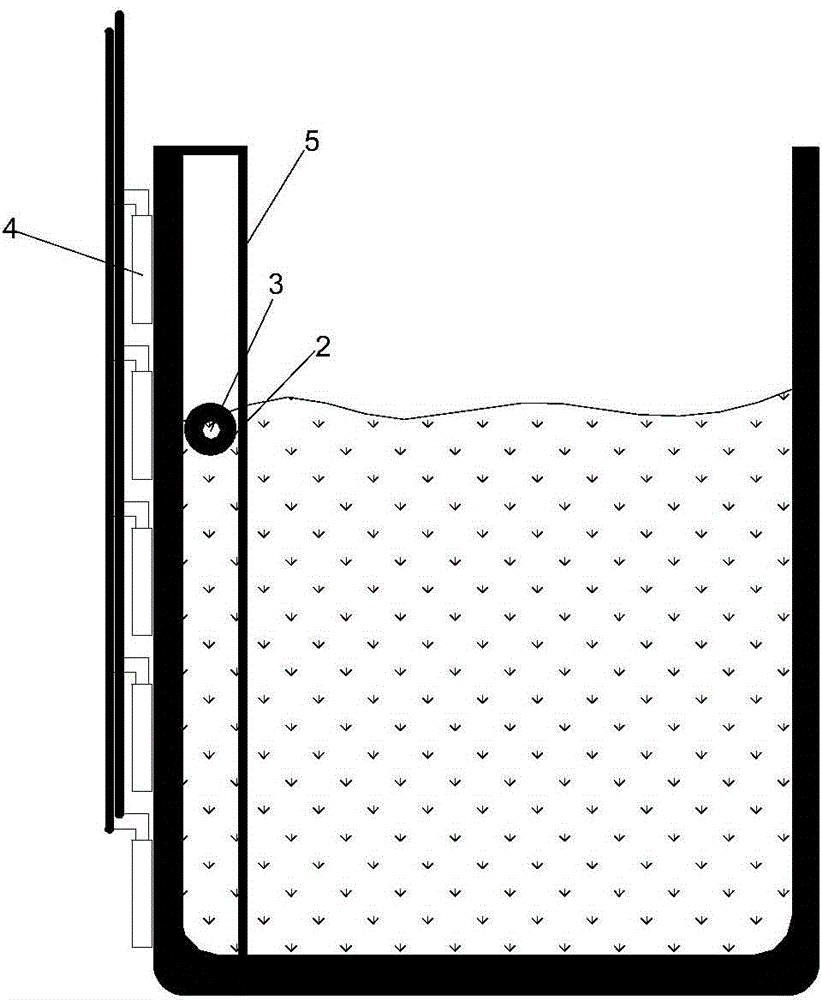 Non-contact liquid level detection device and non-contact liquid level detection method