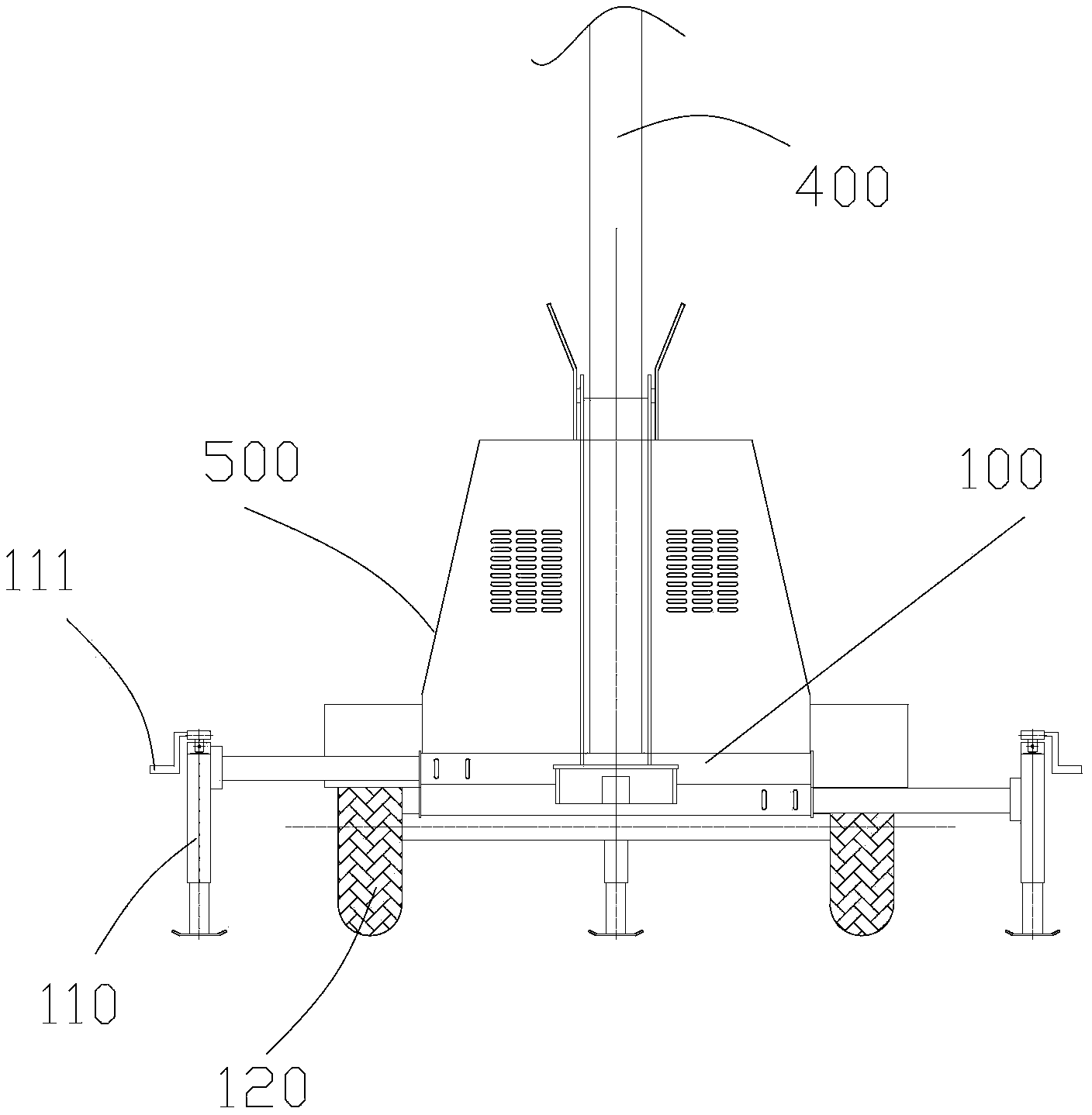 Pneumatic lifting movable lighting light projection vehicle