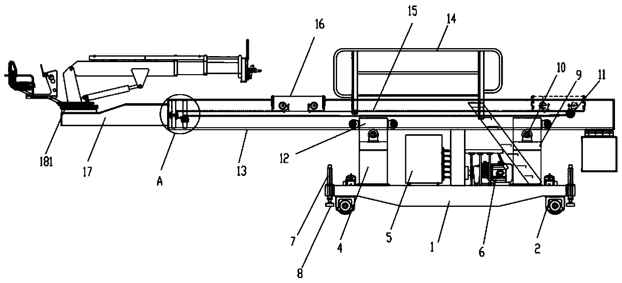 Wheel type ground walking type relining mechanical hand