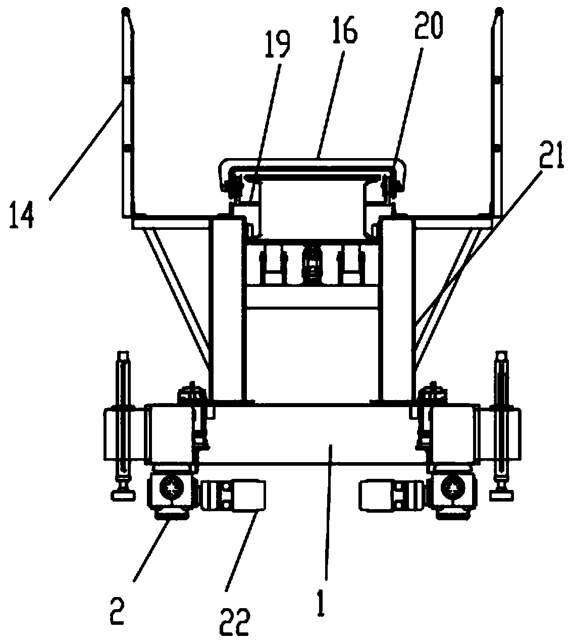 Wheel type ground walking type relining mechanical hand