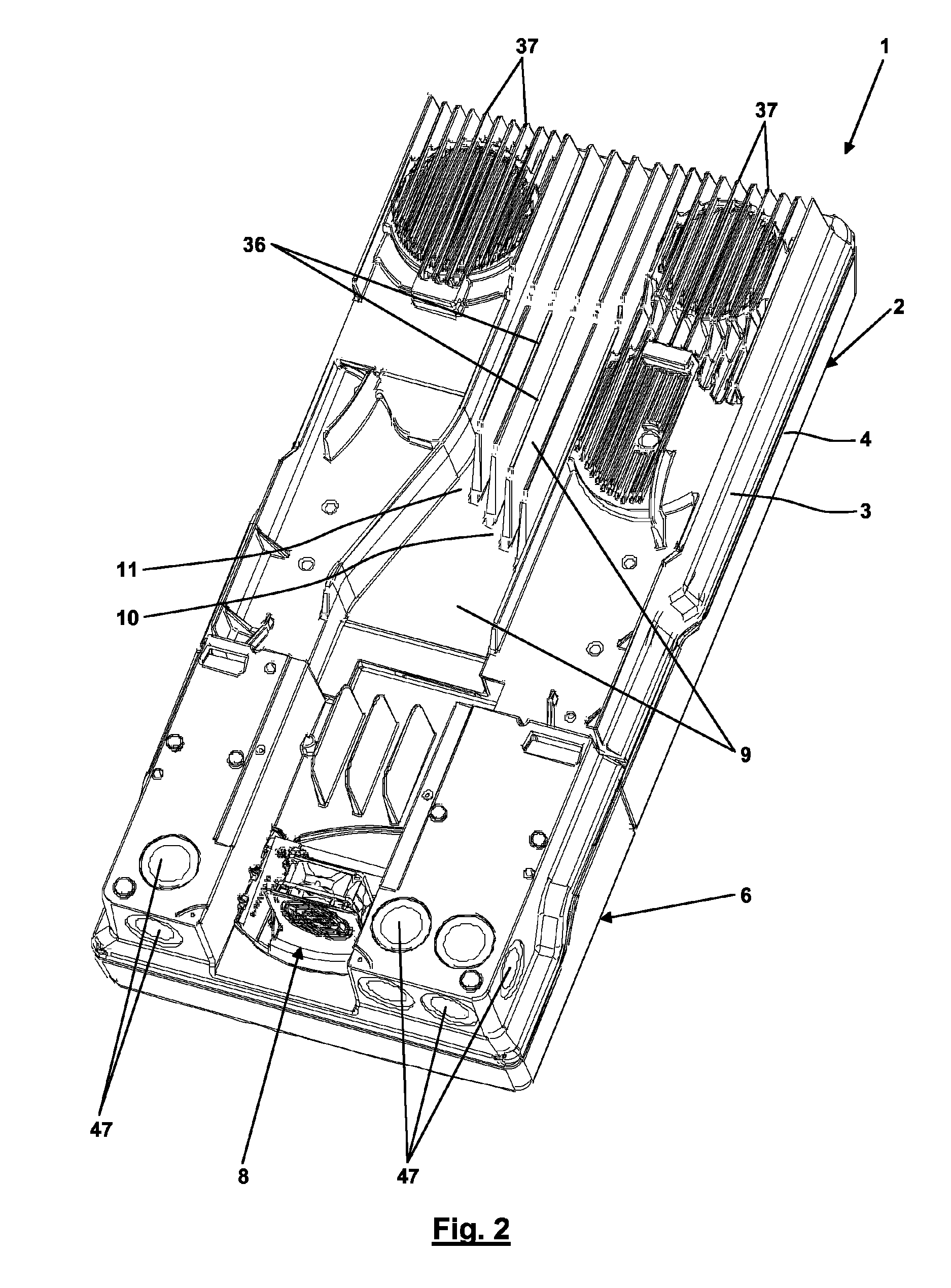 Inverter with electrical and electronic components arranged in a sealed housing