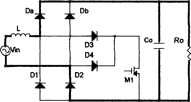 Soft switch power factor correcting circuit