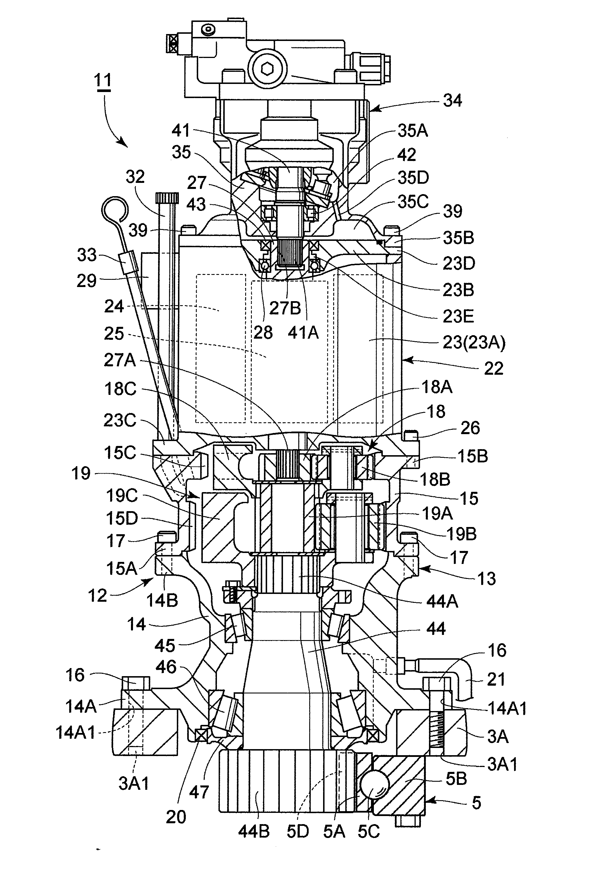 Swing device for construction machine