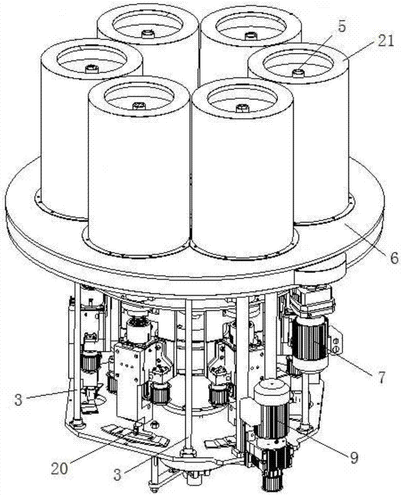 Online centrifugal ring-shaped part automatic dehydrating device